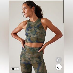 Athleta Green A-C Cup Conscious Crop Low Impact Sports Bra XS